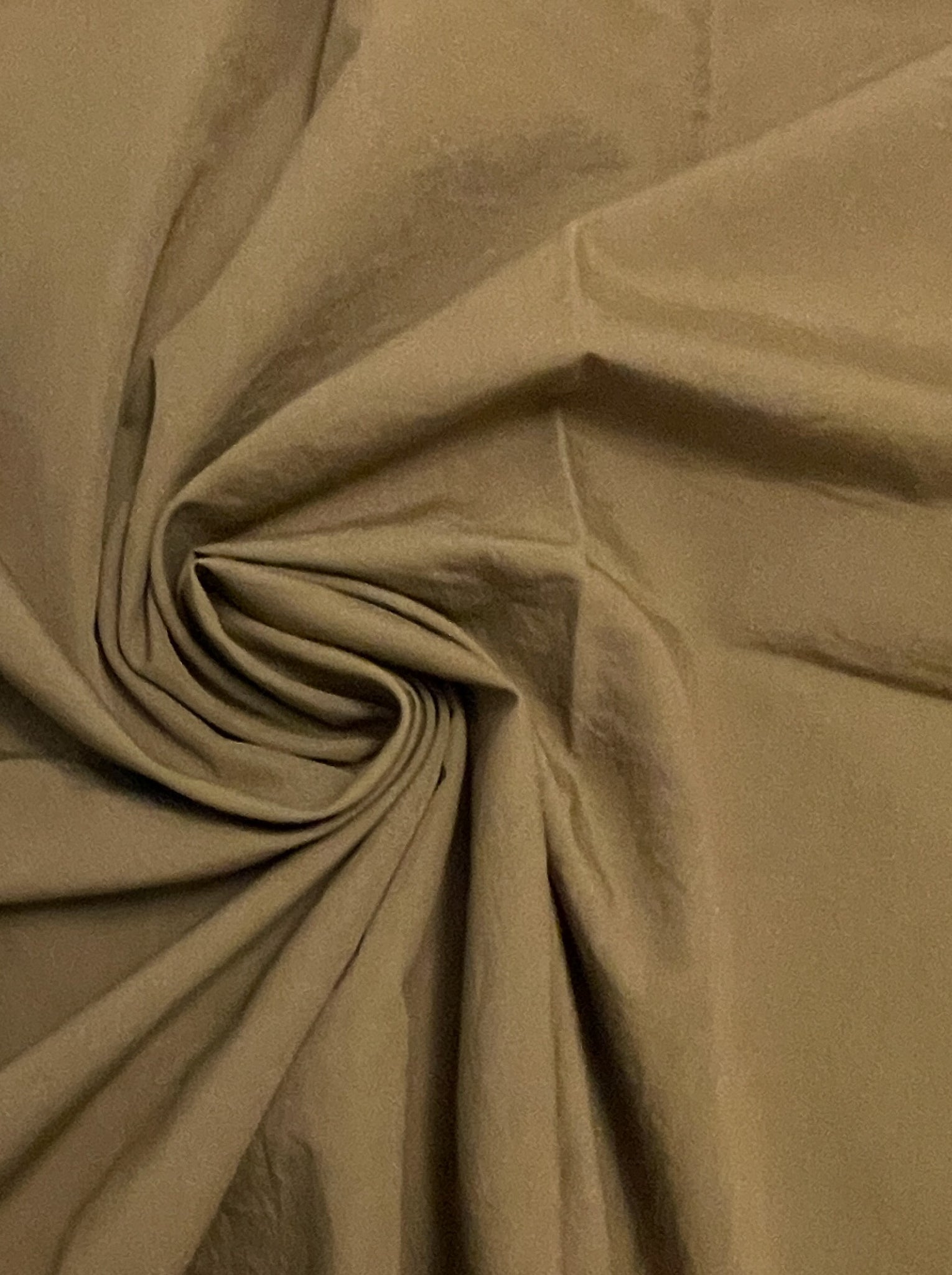 SALE 1 1/2 YD Polyester Blend - Khaki Brown