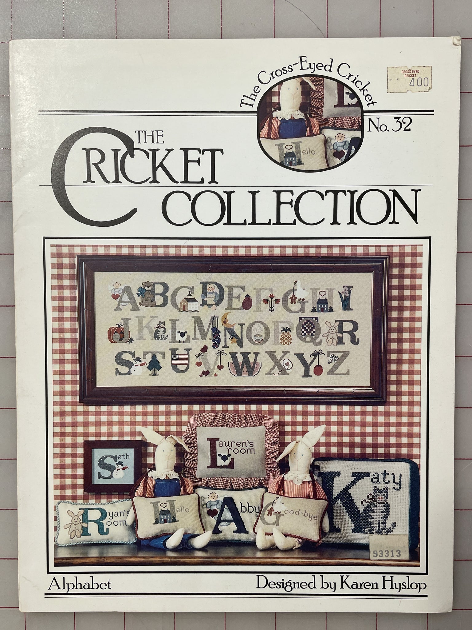 SALE 1986 Cross Stitch Leaflet - "The Cricket Collection Alphabet"