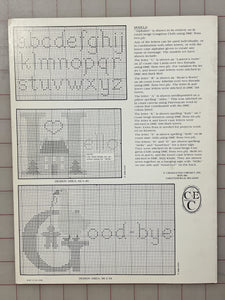 1986 Cross Stitch Leaflet - "The Cricket Collection Alphabet"