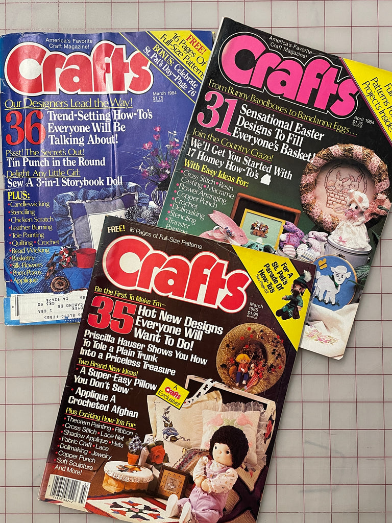 1980's Craft Magazine Bundle - "Crafts"
