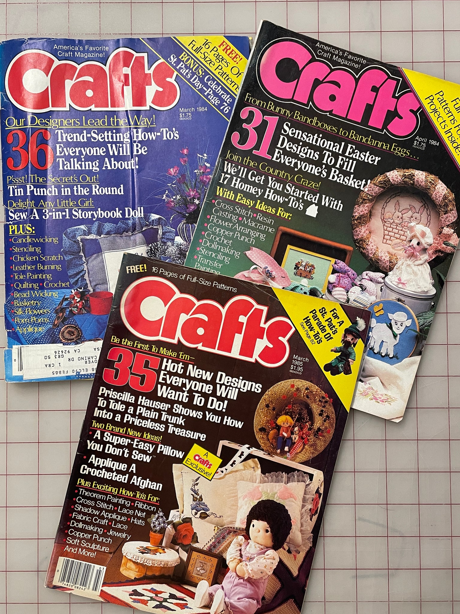 SALE 1980's Craft Magazine Bundle - "Crafts"