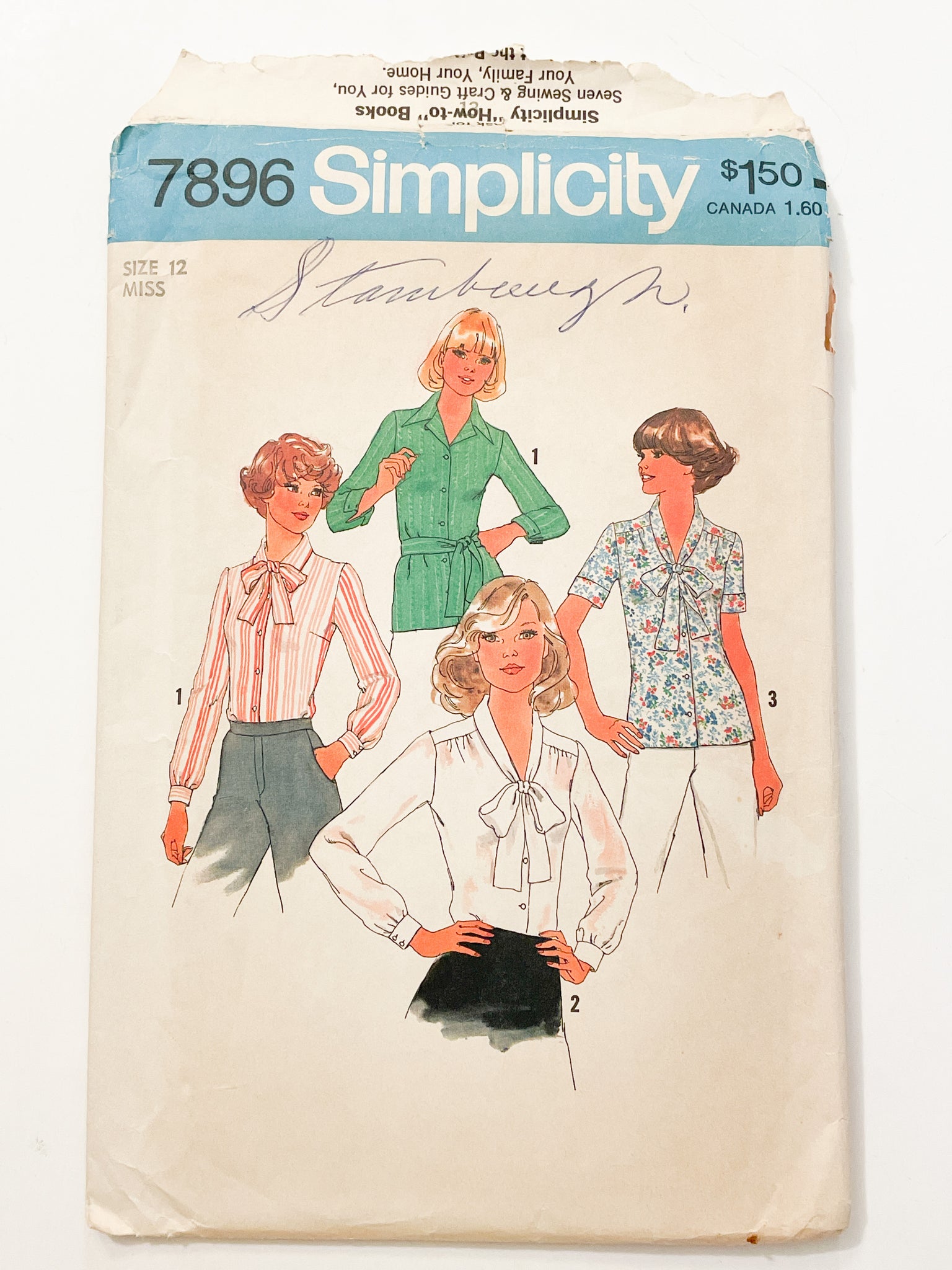 SALE 1977 Simplicity 7896 Pattern - Blouses