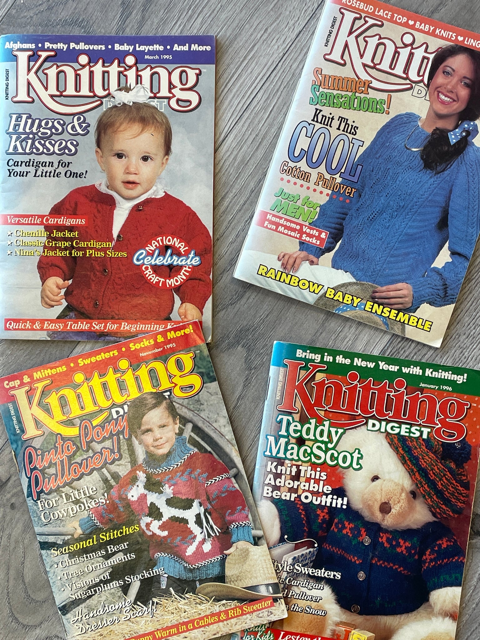 1990's Knitting Magazine Bundle - "Knitting Digest"