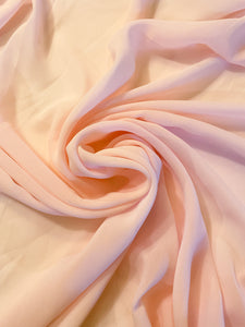Polyester Georgette Remnant - Soft Pink
