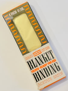 4 1/2 YD Vintage Acetate Blanket Binding - Yellow