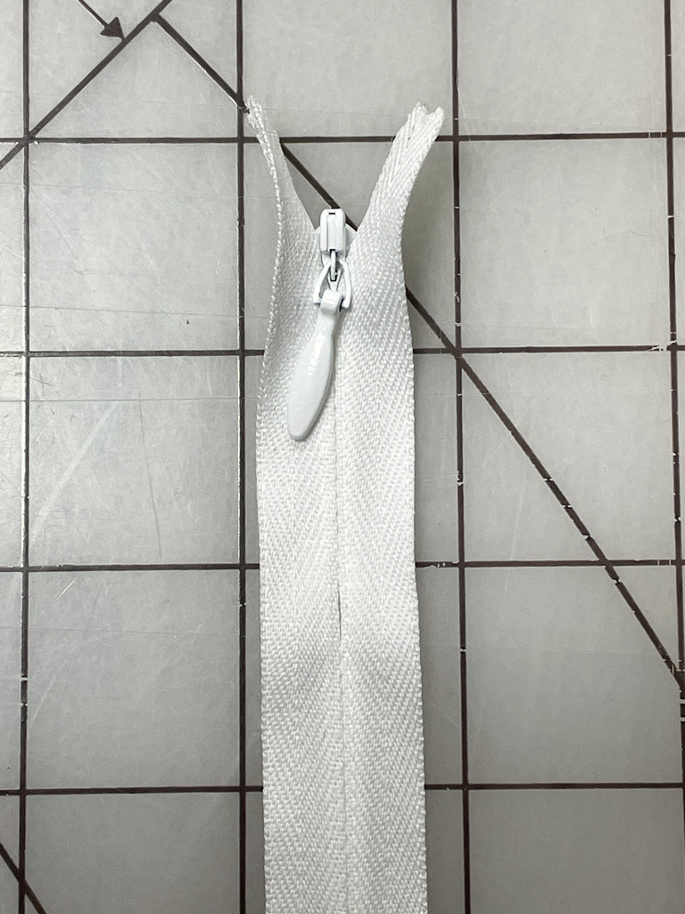 Zipper Invisible 7.5" - White