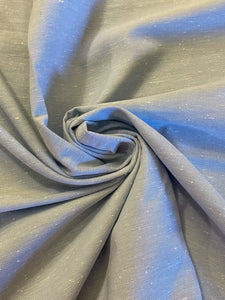 3/4 YD Vintage Cotton Blend Slub Weave Remnant - Light Blue with White Slubs