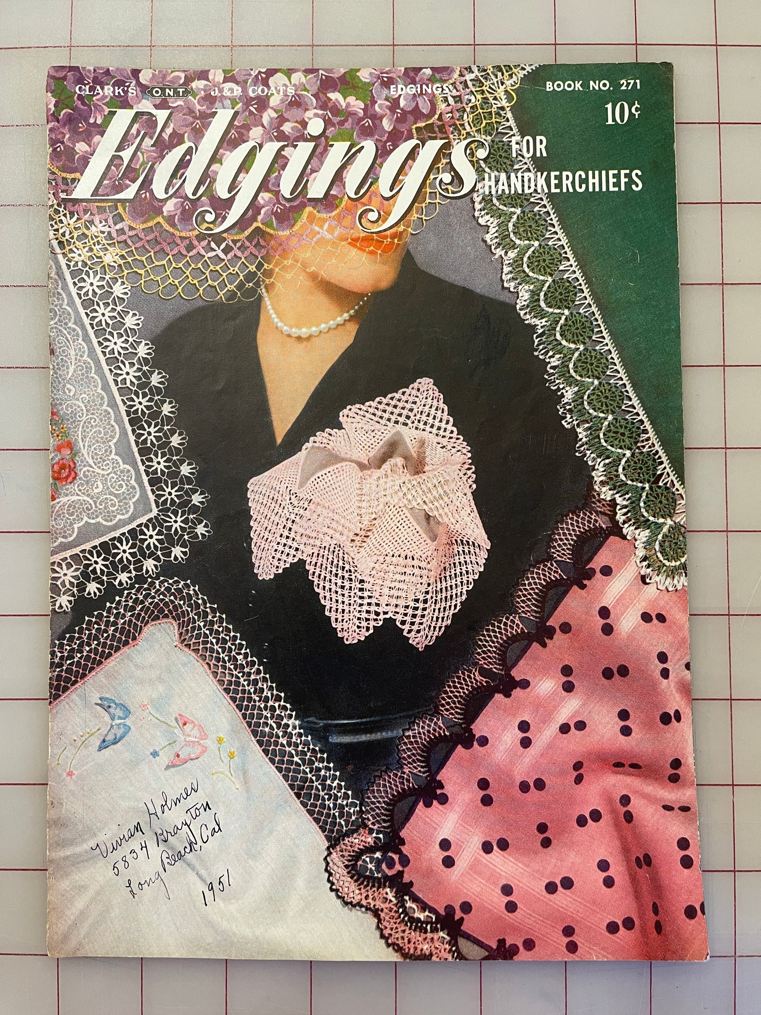 SALE 1951 Clark's Book No. 271: Edging for Handkerchiefs