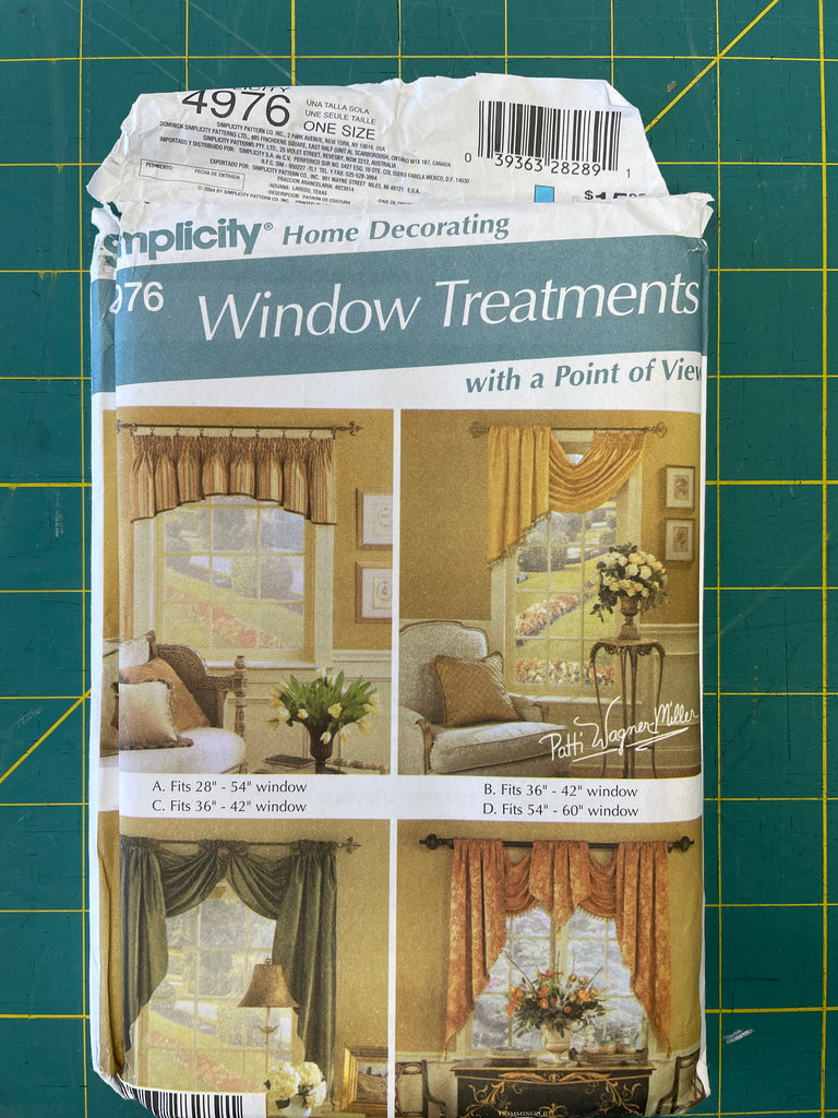 2004 Simplicity 4976 Pattern: Window Treatments FACTORY FOLDED