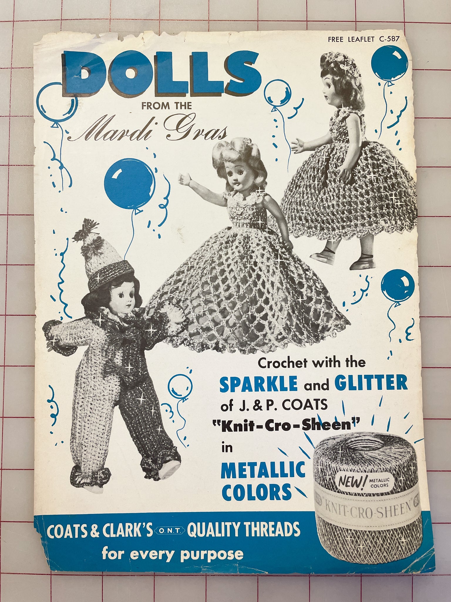 SALE 1954 Leaflet C-587 - Dolls From the Mardi Gras