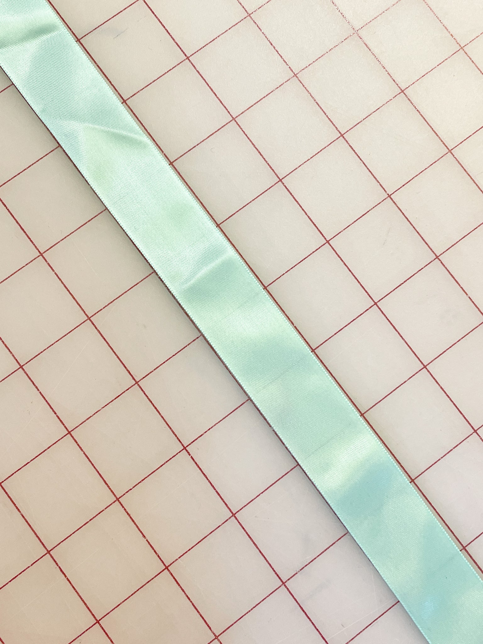 SALE 2 3/4 YD Ribbon Polyester Satin - Mint Green