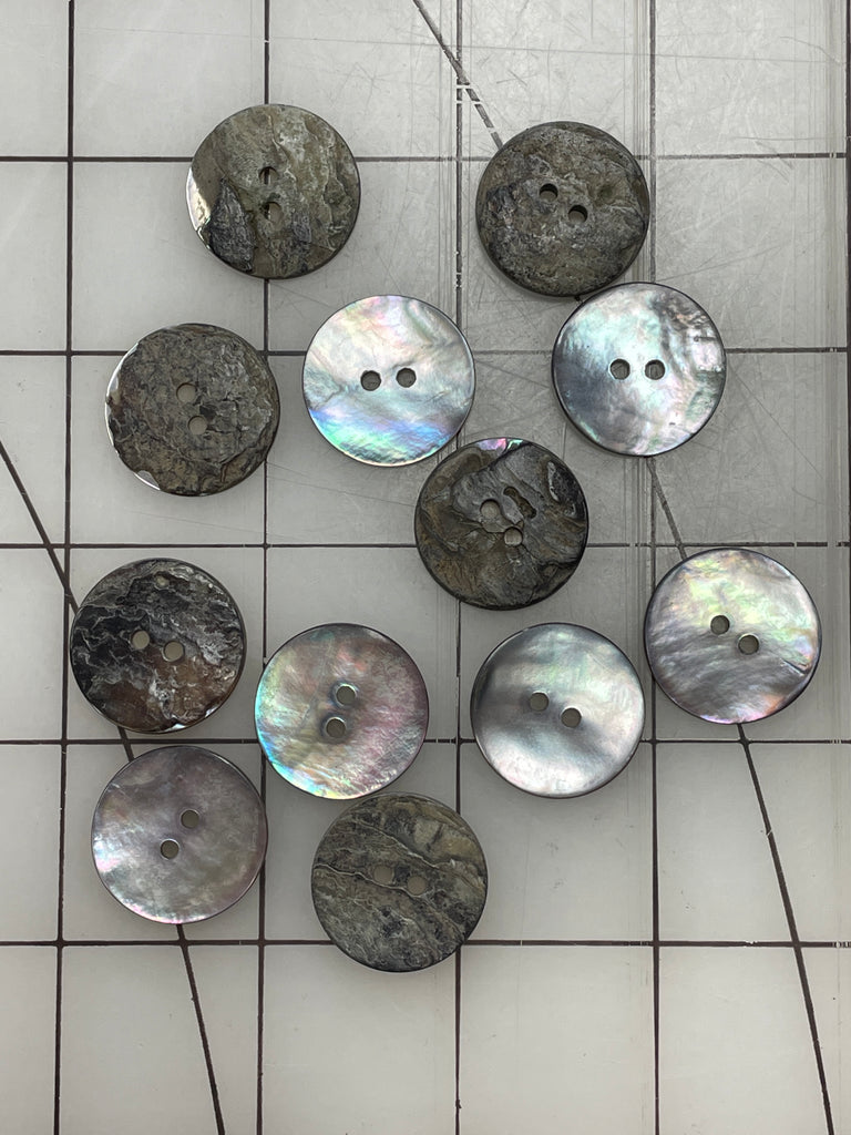 Button Set of 12 - Abalone 7/8"