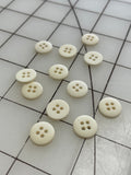 SALE Buttons Plastic Set of 12 Vintage - Off White