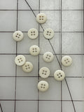 SALE Buttons Plastic Set of 12 Vintage - Off White