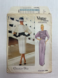 1980's Vogue 1404 Pattern: Dress FACTORY FOLDED