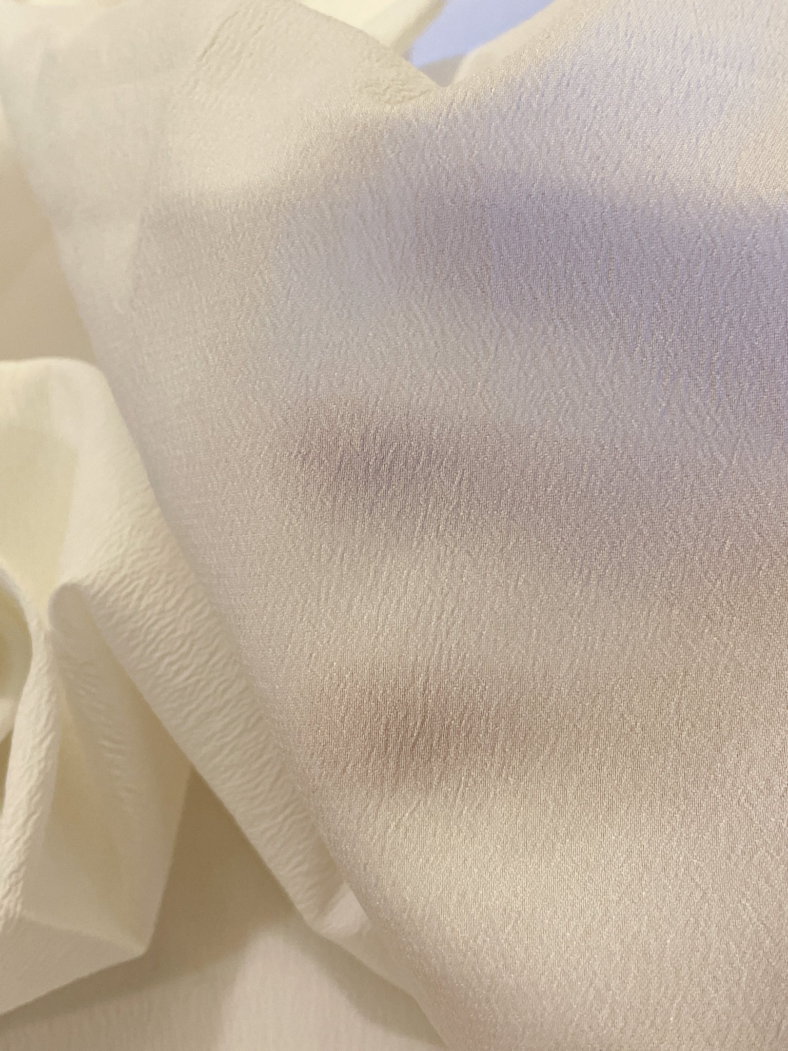 1 YD Polyester Crinkle Georgette - White