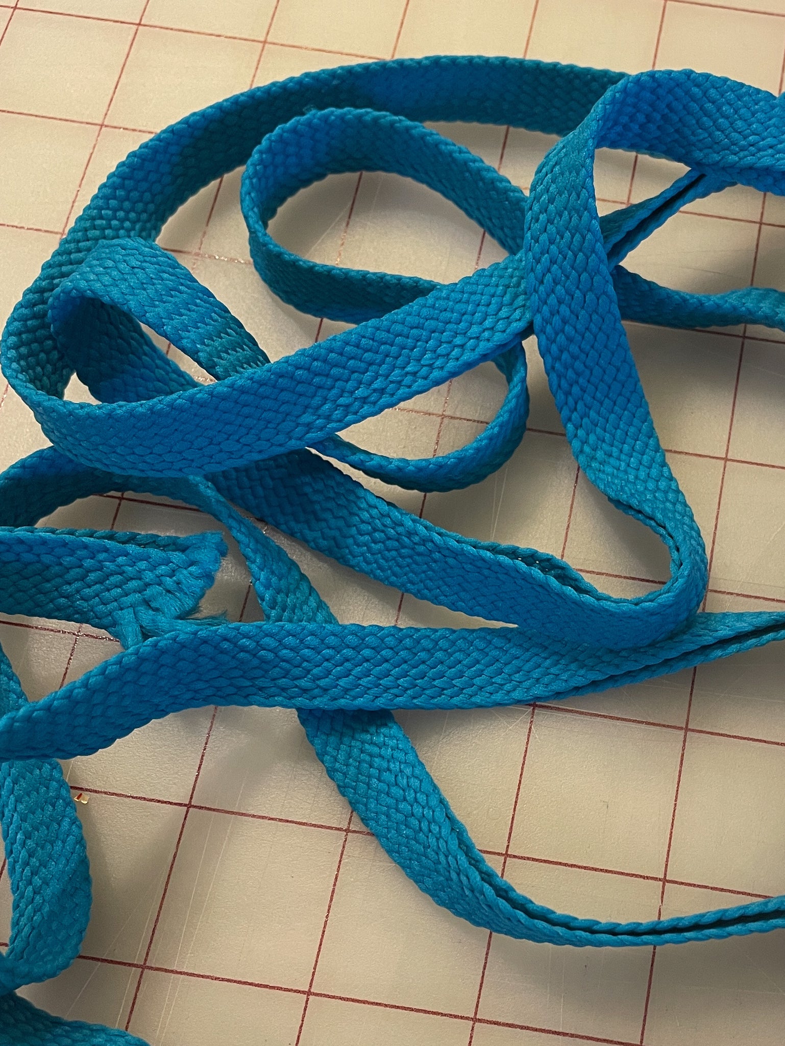SALE 2 2/3 YD Braid Binding By the Yard Vintage Polyester - Turquoise