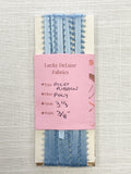 SALE 3 1/3 YD Polyester Picot Satin Ribbon - Light Blue