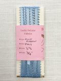 3 1/3 YD Polyester Picot Satin Ribbon - Light Blue