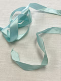 1 1/2 YD Polyester Double Satin Ribbon Vintage - Light Blue