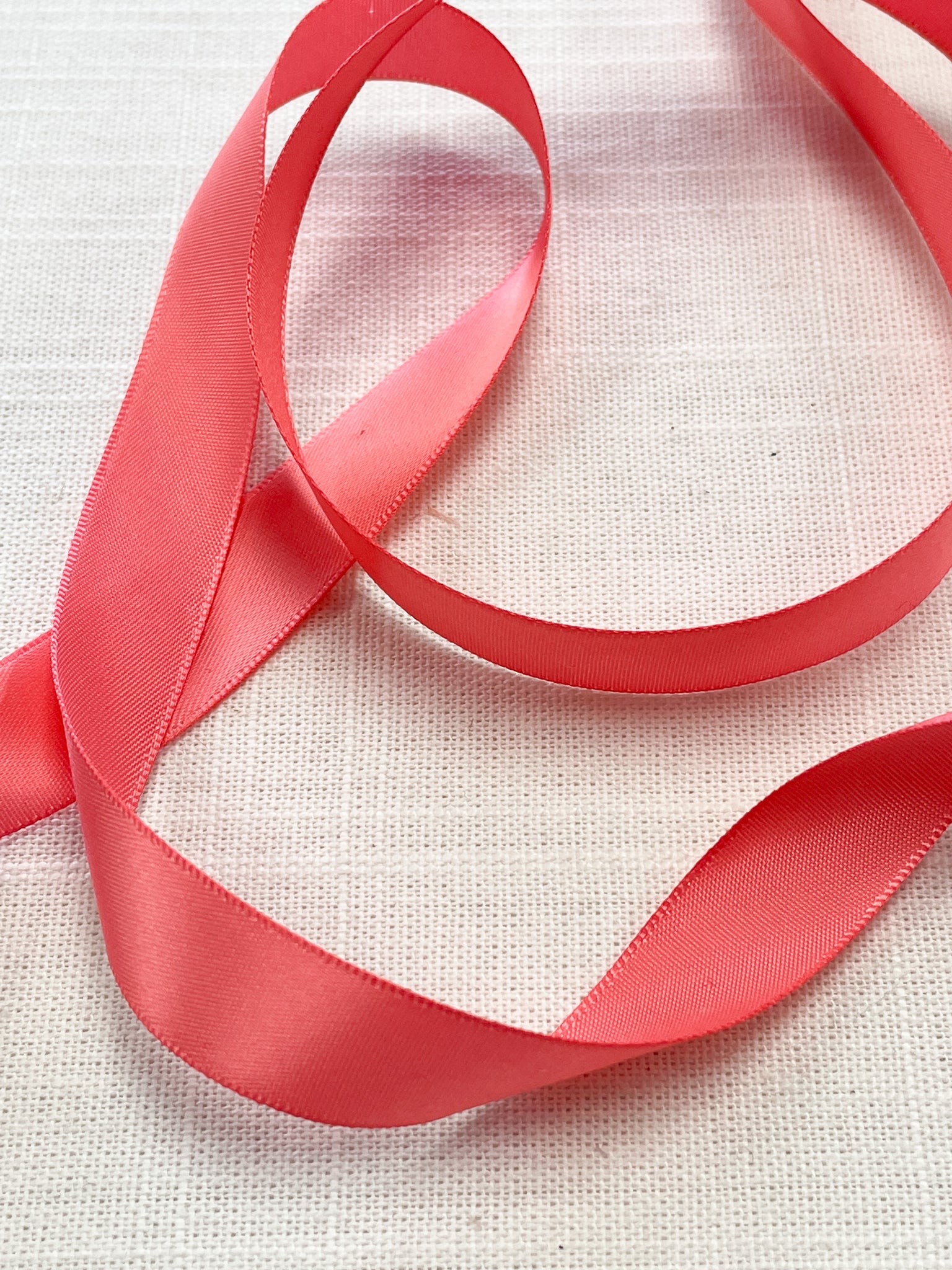 SALE 6 YD Polyester Satin Ribbon - Salmon Pink