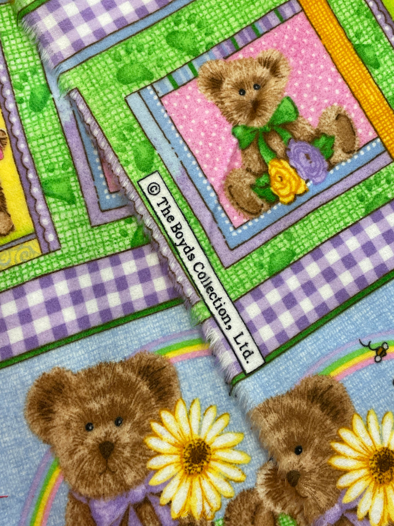 Cotton Flannel - Springtime Teddy Bears