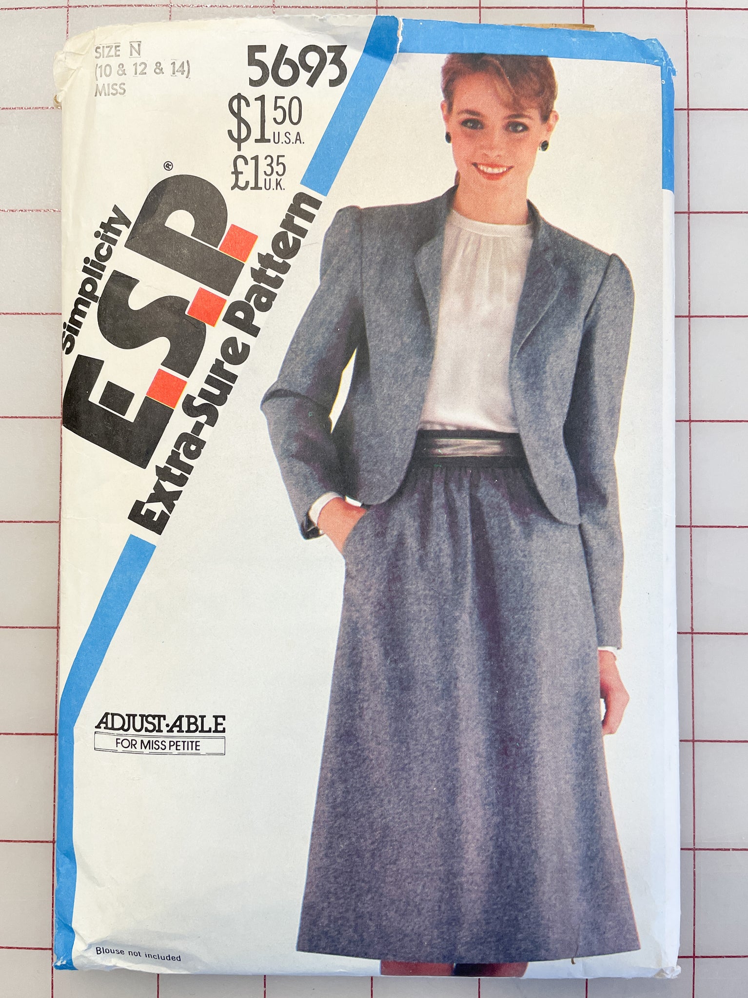 1982 Simplicity 5693 Pattern - Skirt and Jacket