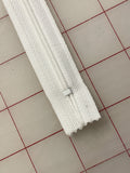 Zipper Coil 9" Long - White