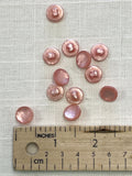 Plastic Shank Buttons Set of 12 - Pearlized Pale Peach