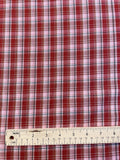 SALE Cotton Yarn Dyed Plaid - Red and Pink Plaid with Gold Lurex