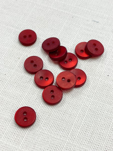 Buttons Set of 12 - Red