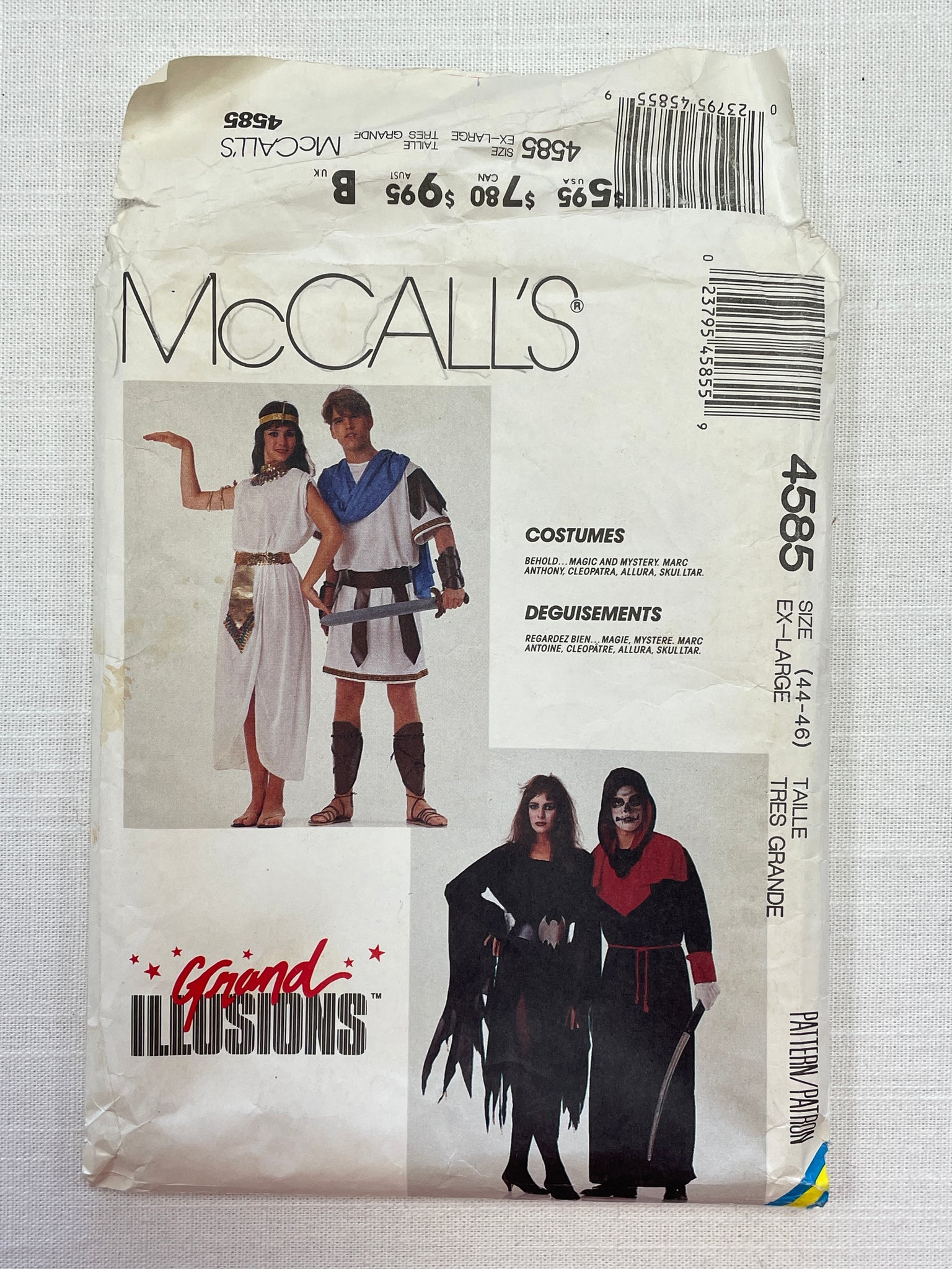 1989 McCall's 4585 Pattern - Women's and Men's Costumes