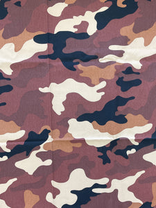 1 1/2 YD Cotton Duck Camouflage - Multi Brown