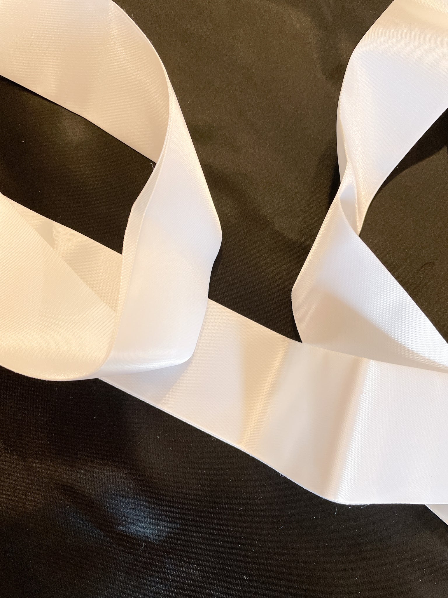 SALE 2 1/8 YD Polyester Satin Blanket Binding - White