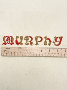 SALE Machine Embroidery on Off White Cotton Flannel - "Murphy"