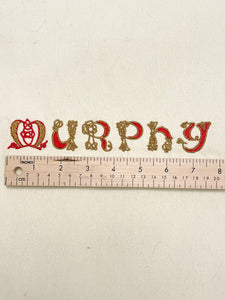 Machine Embroidery on Off White Cotton Flannel - "Murphy"