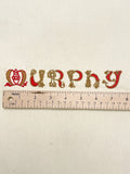 SALE Machine Embroidery on Off White Cotton Flannel - "Murphy"