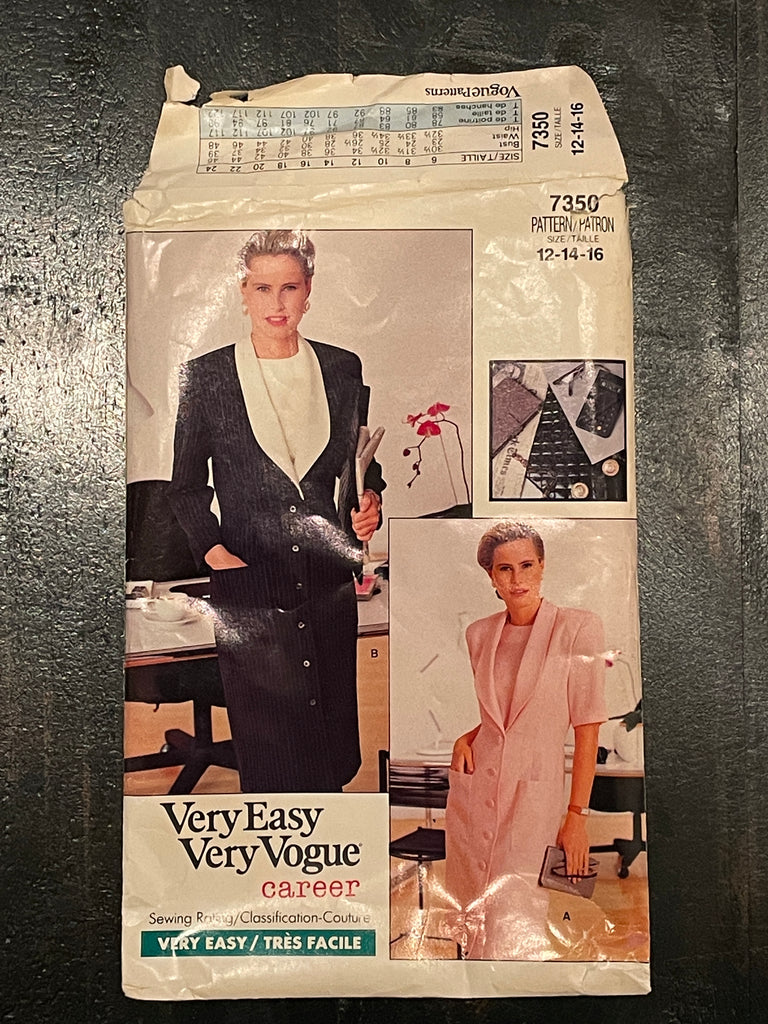1988 Vogue 7350 Pattern - Dress and Top
