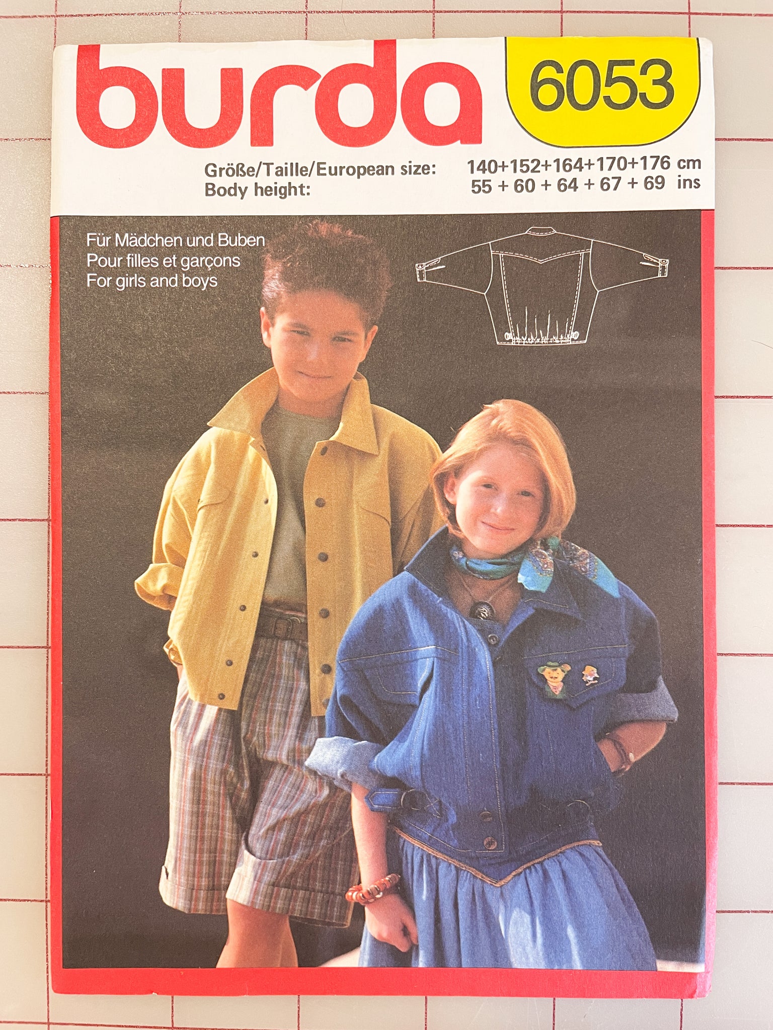 1990's Burda 6053 Pattern - Child's Jacket