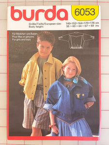 SALE 1990's Burda 6053 Pattern - Child's Jacket