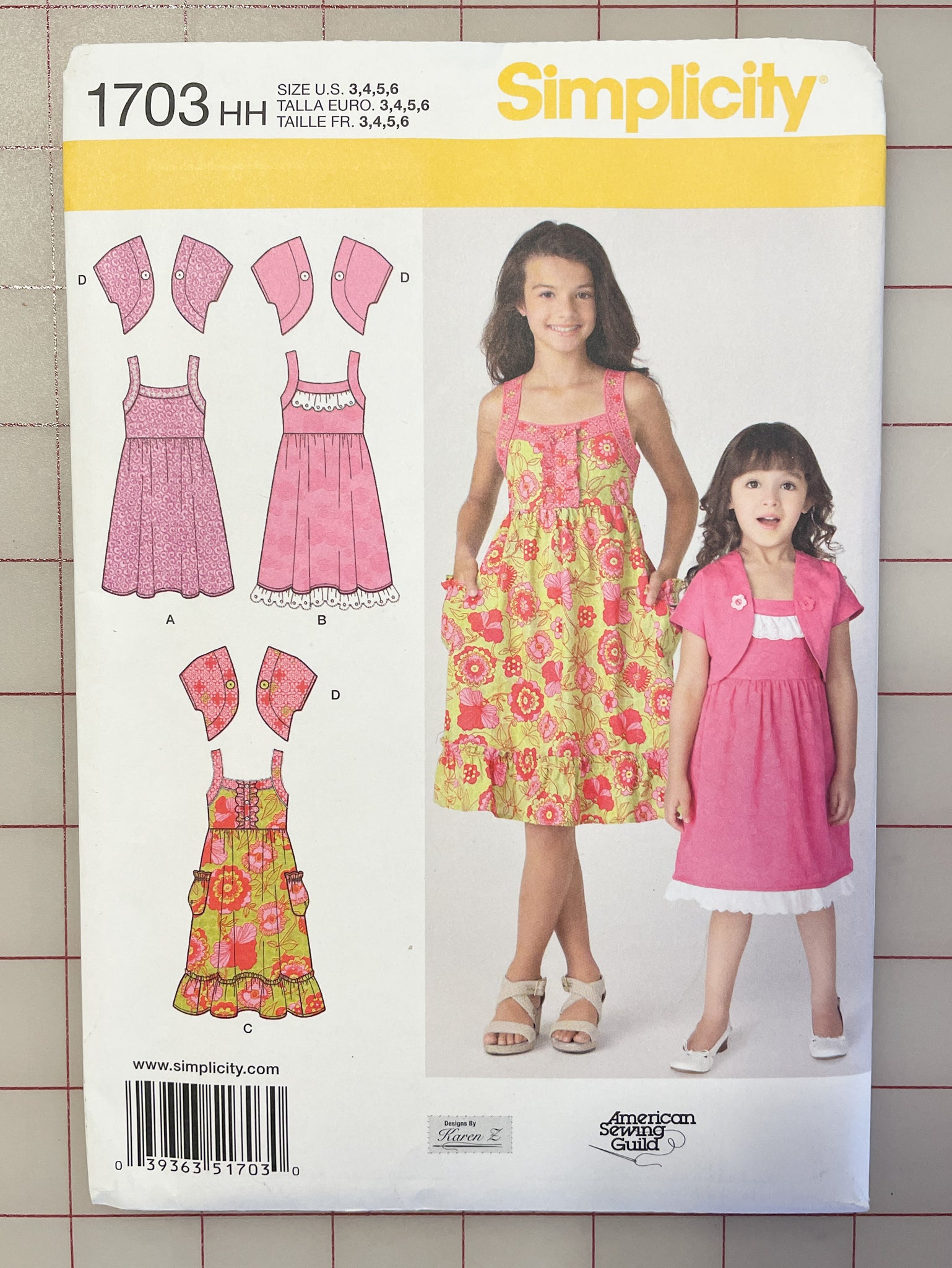 SALE 2013 Simplicity 1703 Pattern - Girl’s Dress and Bolero FACTORY FOLDED