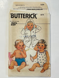 1970's Butterick 4876 Pattern - Infants' Robe, Belt and Swimsuit