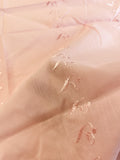 1 YD Poly Cotton Embroidered - Pink