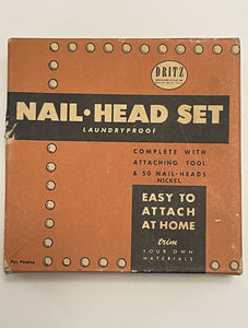 SALE 1940's Metal Dritz Nail Head Set
