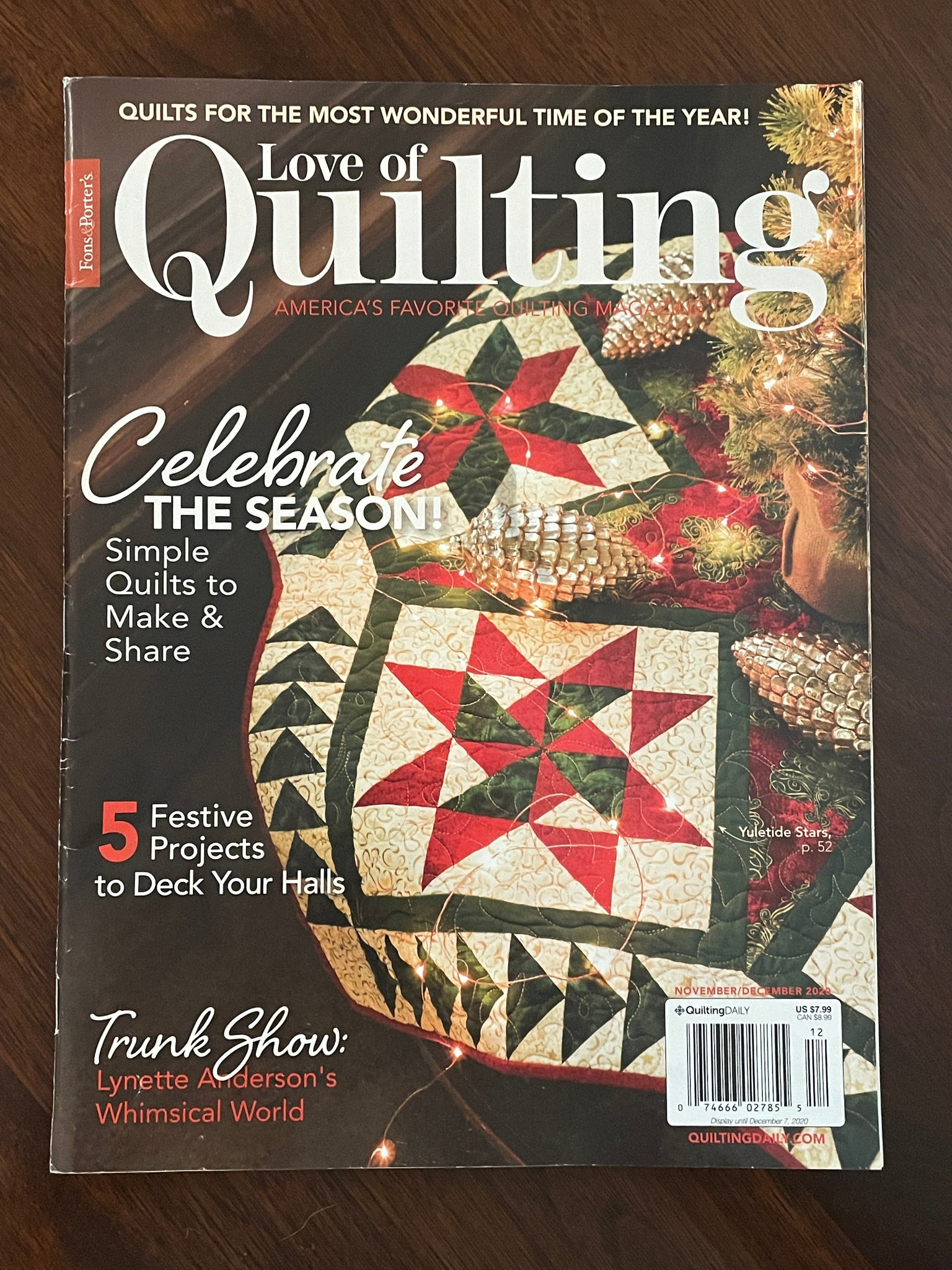 SALE 2020 Love of Quilting Magazine - November-December