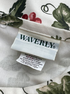 Curtain Valences Cotton Sateen Home Dec. New - Off White with Vine and Berries