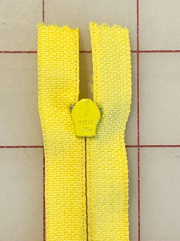 Zipper 6" Polyester Coil - Yellow