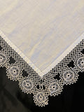 Vintage Sideboard Cloth with Tatting on Edges