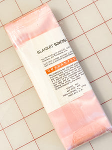 4 3/4 YD Acetate Satin Blanket Binding Vintage - Pink
