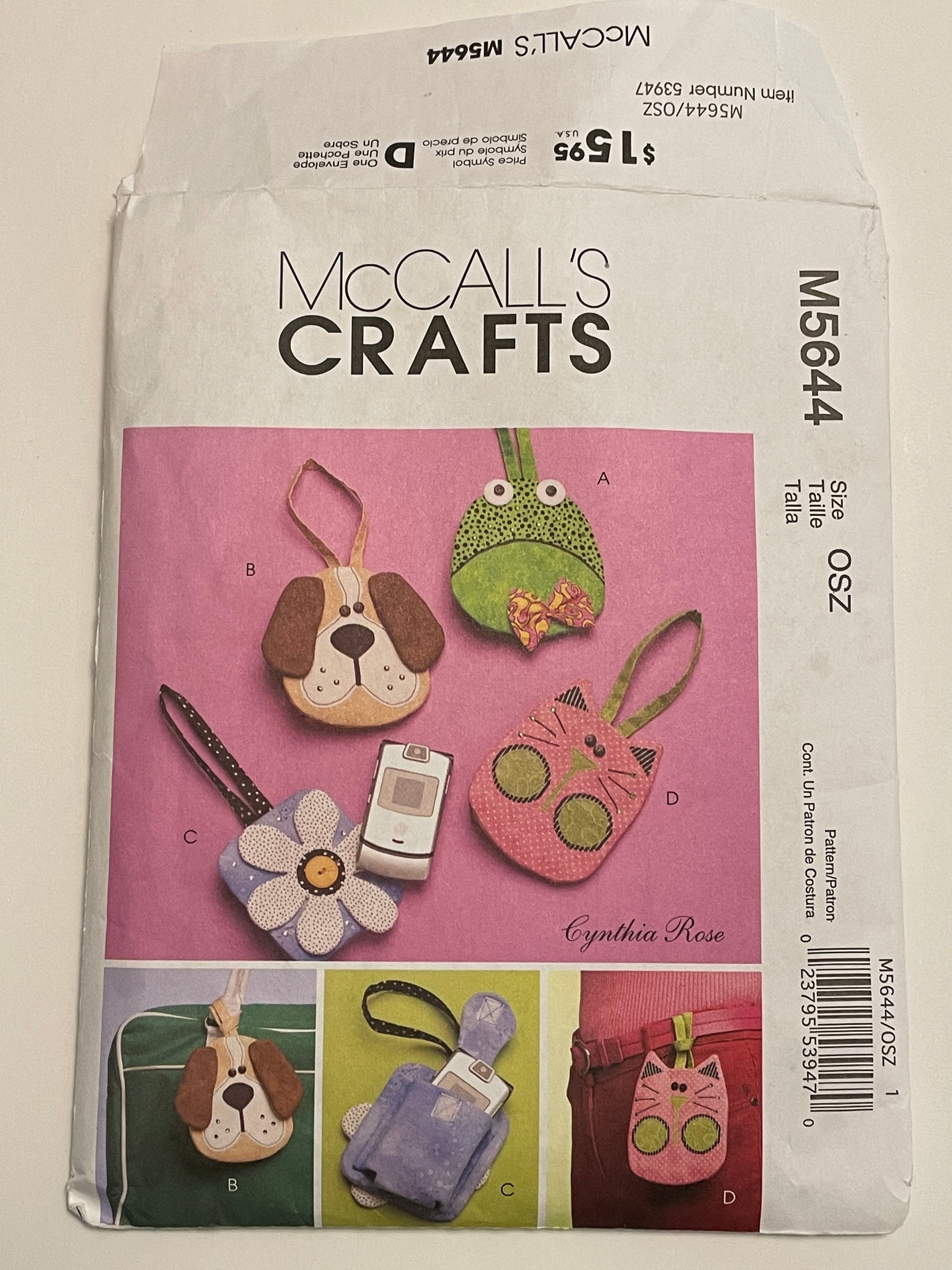 SALE 2008 McCall's Pattern 5644 - Cell Phone Case